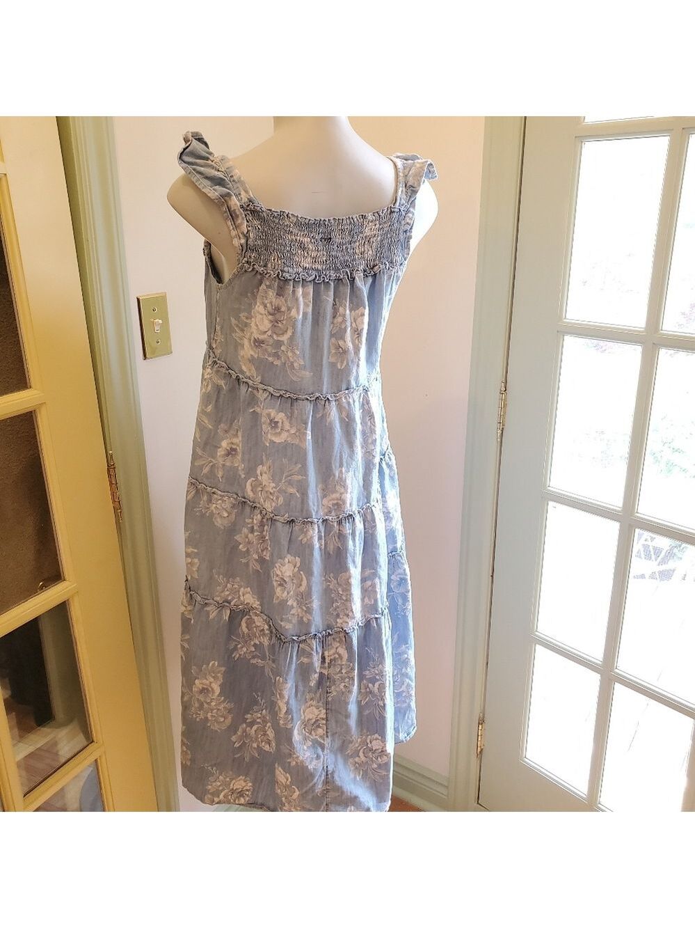 Old Navy Floral Frilled Cottagecore Nightgown Styled Maxi Sun Dress - Picture 5 of 10